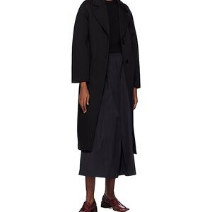 MaxMara Holt Renfrew Long Wool Coat in Black Size 12